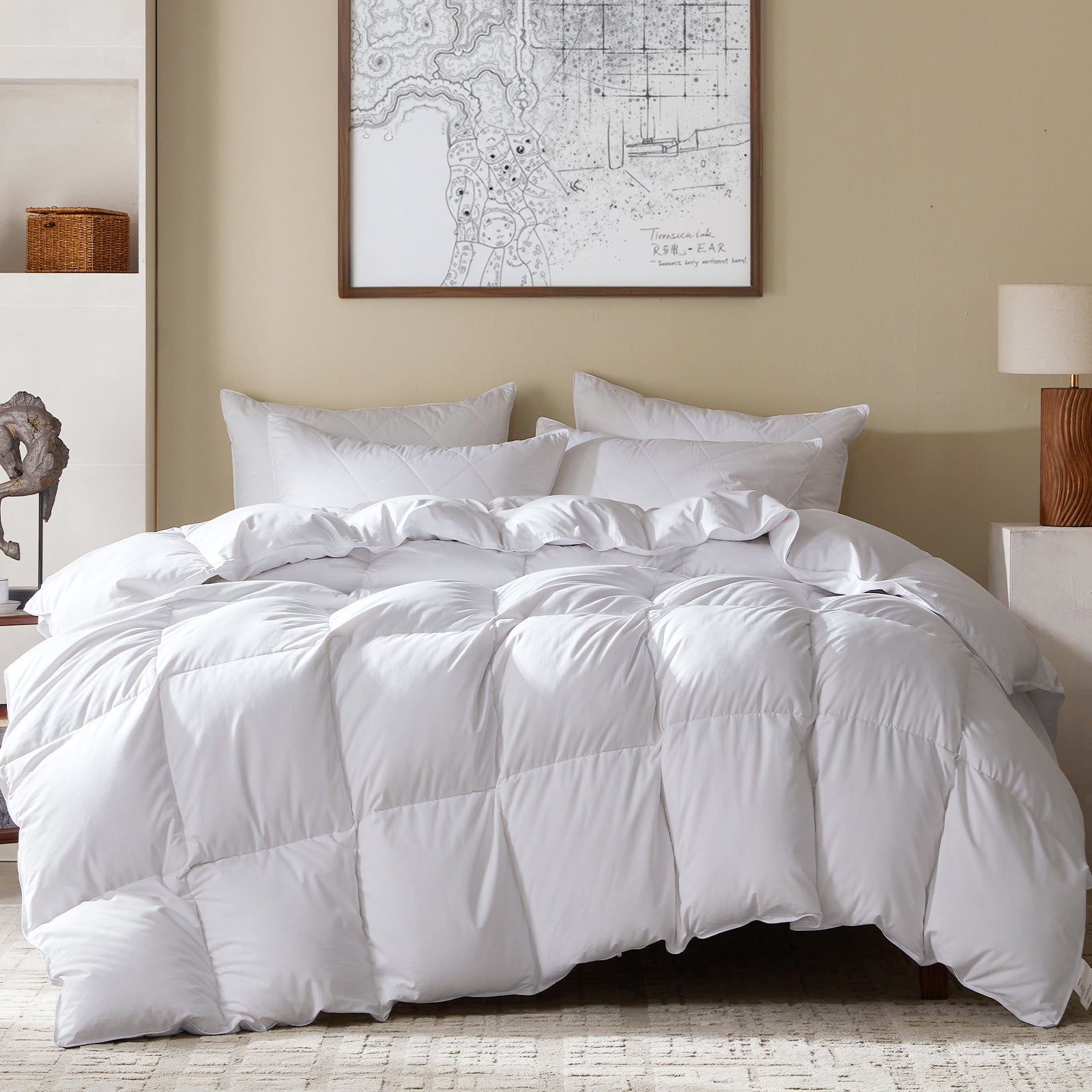 Three Goose Feather Down Fiber Comforter