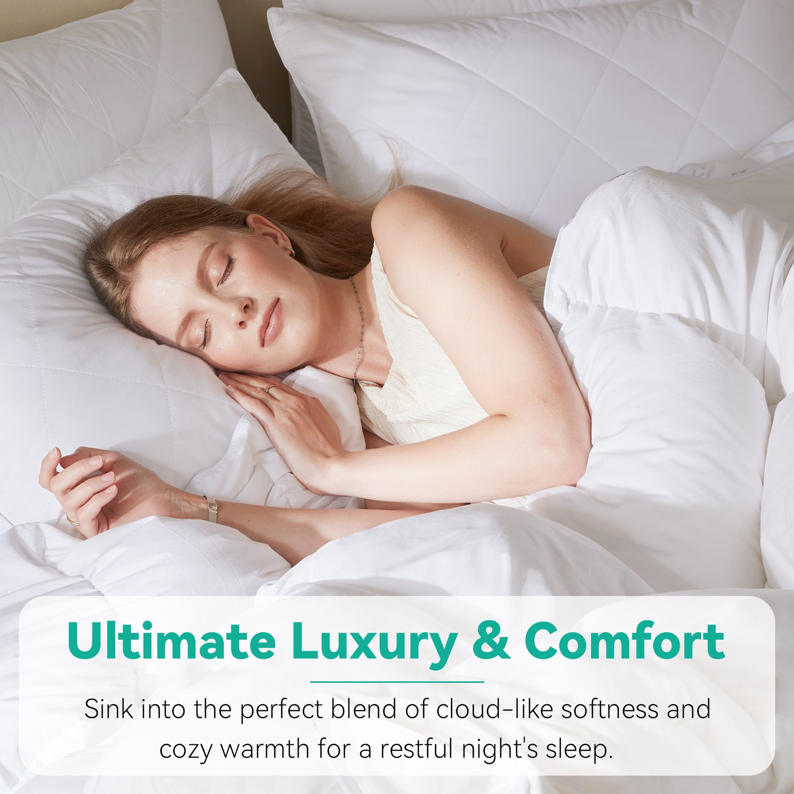 Three Goose Feather Down Fiber Comforter