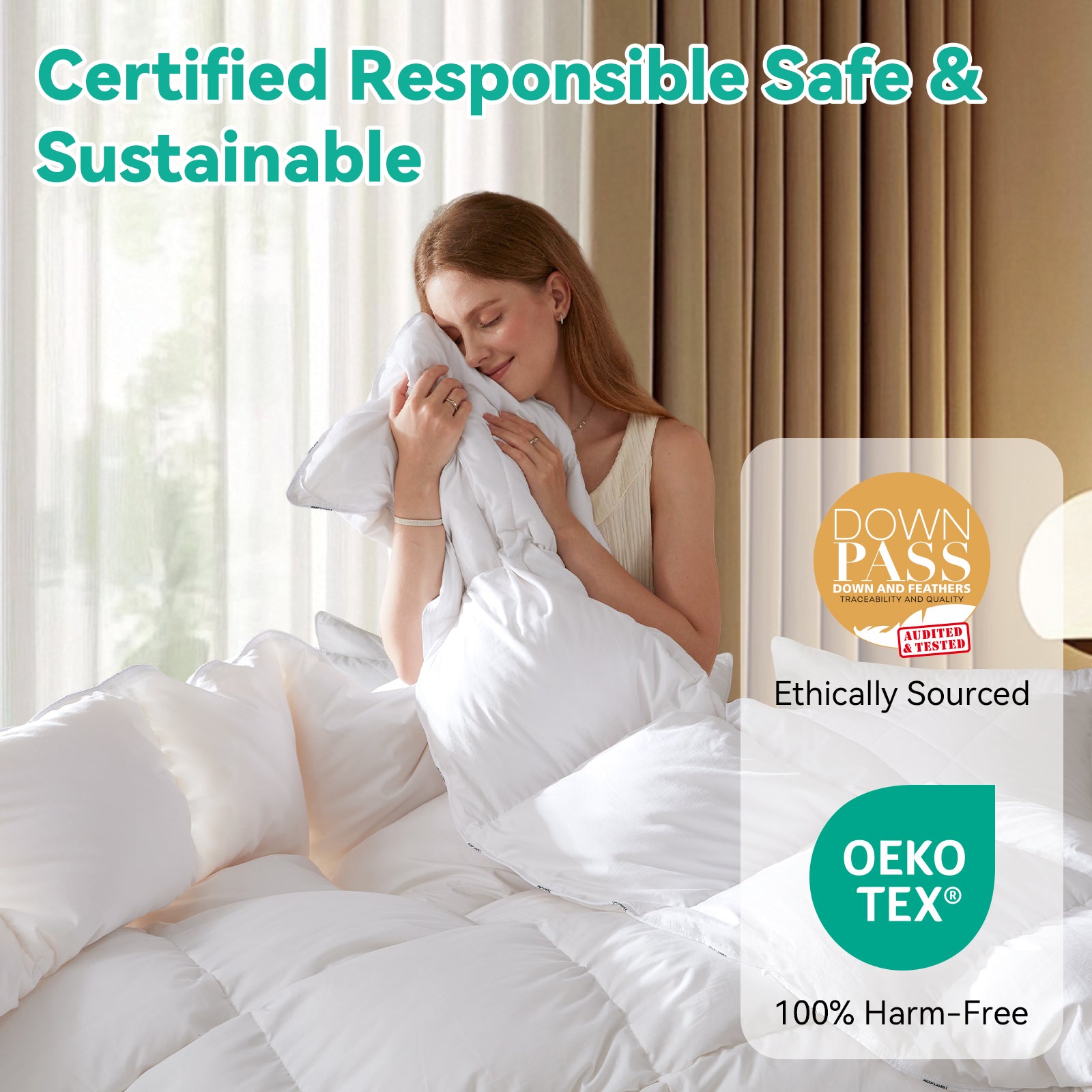 Three Goose Feather Down Fiber Comforter