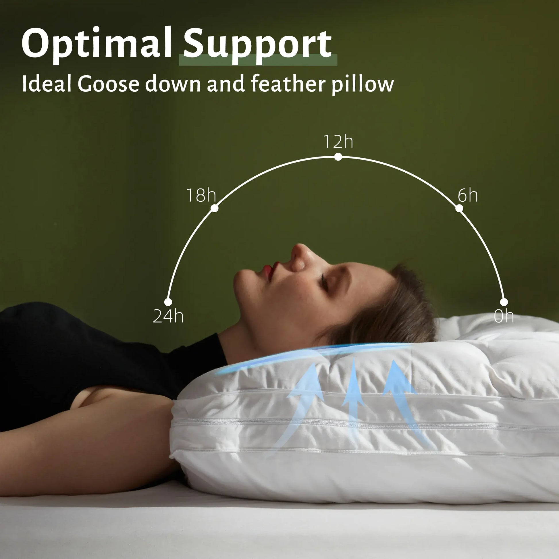 Three Geese Adjustable Goose Feather Quilted Pillows