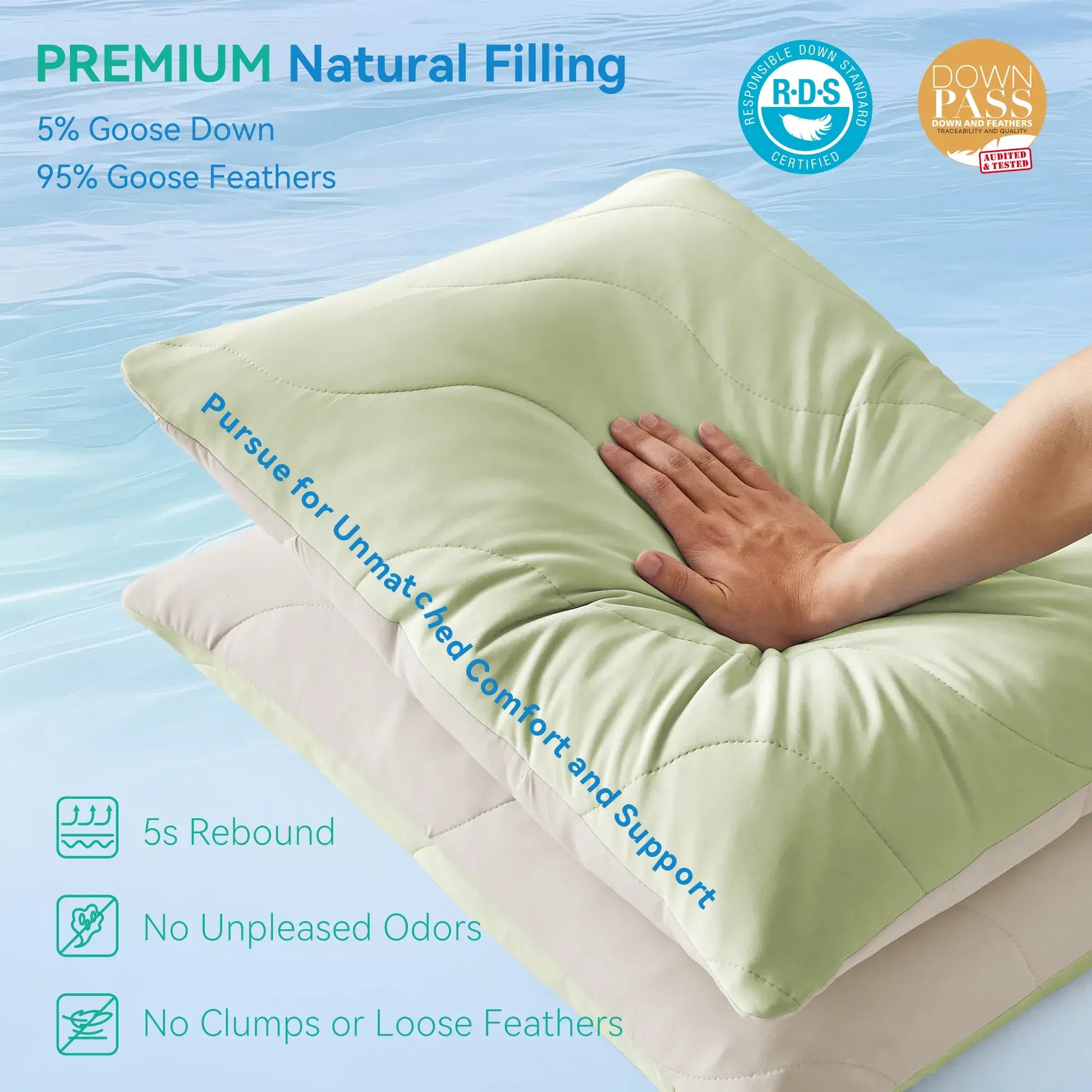 Three Geese Cooling Goose Feather Down Pillows