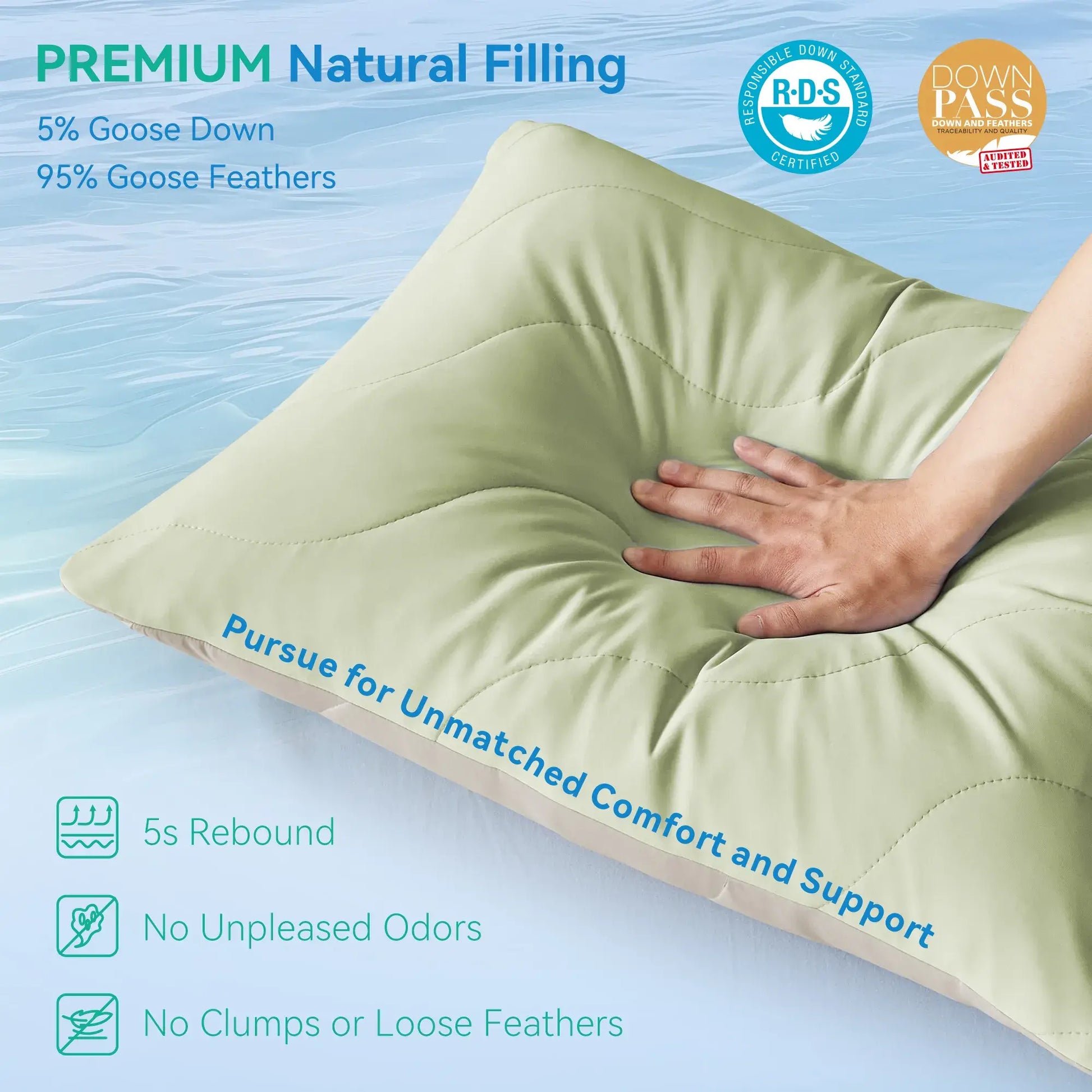 Three Geese Cooling Goose Feather Down Pillows