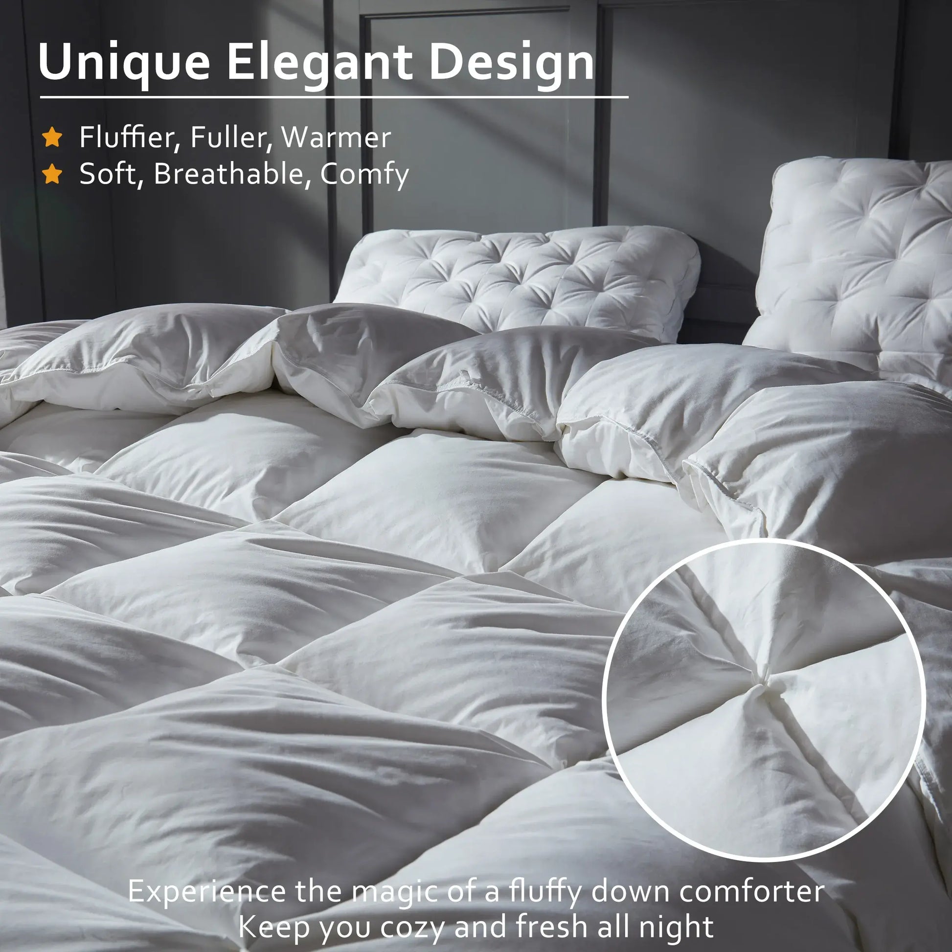 Luxury 3D Pinch Pleat Goose Down Comforter