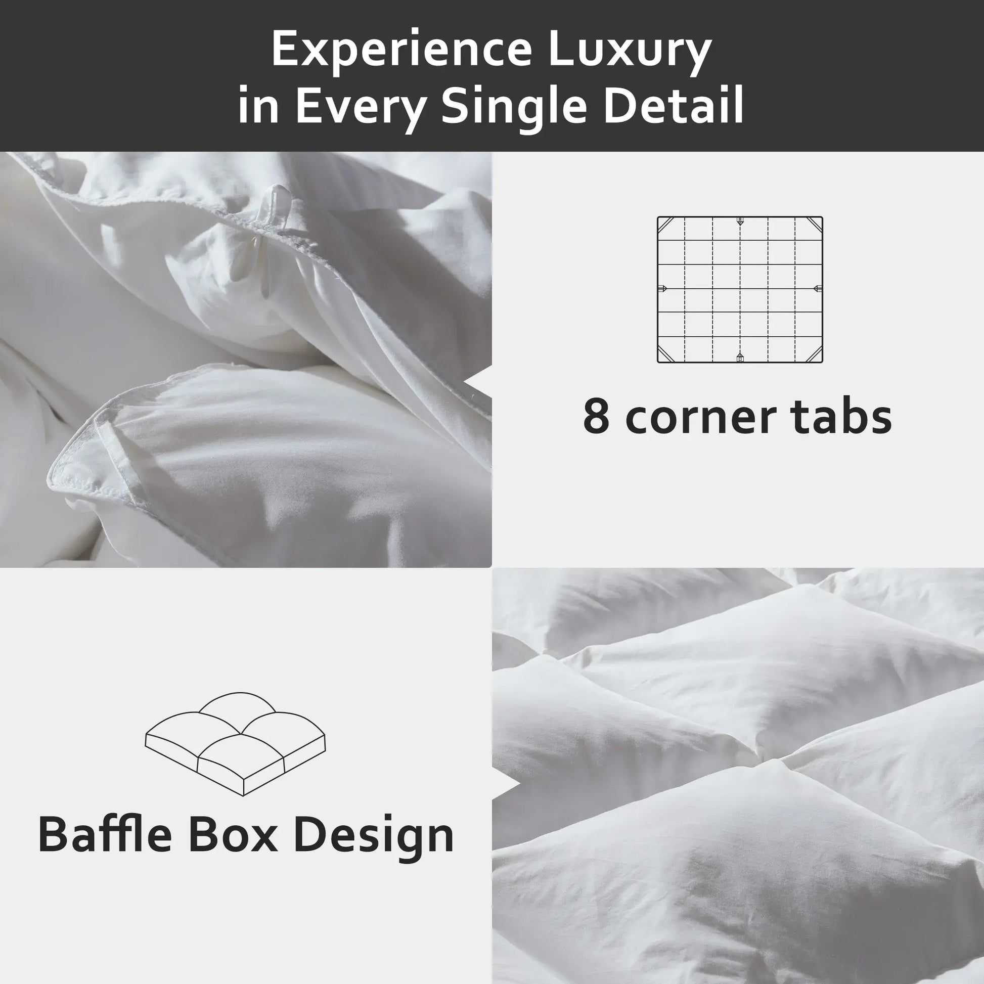 Luxury 3D Pinch Pleat Goose Down Comforter